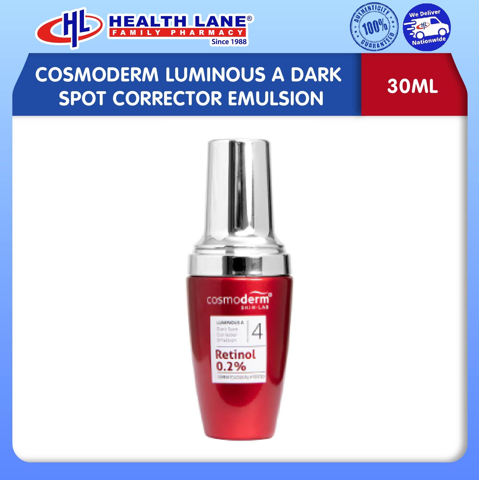 COSMODERM LUMINOUS A DARK SPOT CORRECTOR EMULSION (30ML)